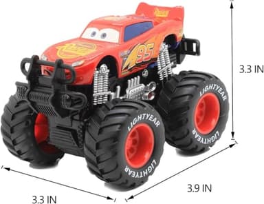 Movie Cars 3 Giant Wheels Cars 1:55 Diecast Vehicles Toys Set Oversized Children Car Toy (2PS) - Image 4
