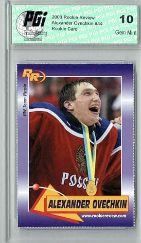 Alexander Ovechkin 2003 Rookie Review #44 Rookie Card PGI 10 - Image 1