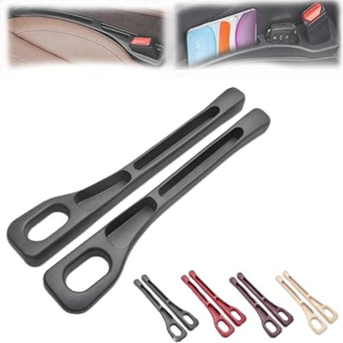 FFKQBH No Drop Seat Guard,Car Seat Gap Filler,Drop seat Gap fillers Between Seat and Console Stop Things from Dropping (Black) - Image 1