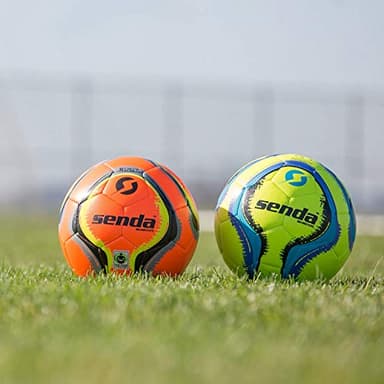 SENDA Amador Training Soccer Ball, Fair Trade Certified, Yellow/Light Blue, Size 5 (Ages 13 & Up) - Image 5