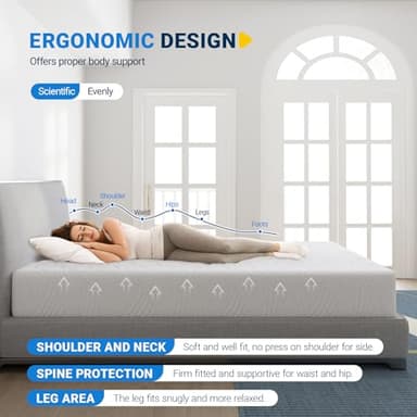 Avenco King Mattress, 12 Inch Gel Memory Foam Mattress King Size, Mattress in a Box for Fresh Sleep and Pressure Relief, Medium Firm Mattress with Motion Isolation, CertiPUR-US Certified - Image 4