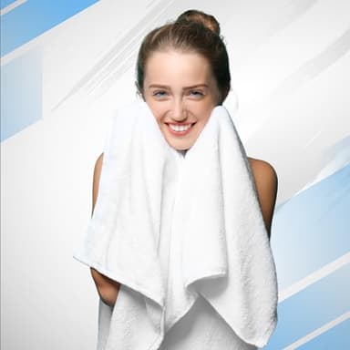 Infinitee Xclusives Luxury 100% Ring-Spun Cotton White Bath Towels Set of 4 (27x54 inches) – Soft, Absorbent & Quick-Drying Towels for Bathroom, Gym, Spa & Hotel Use (Brilliant White, Bath Towels) - Image 6