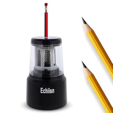 Electric Pencil Sharpener, Office Personal Super Sharp, Powerful Stall-Free Motor, 10yr Warranty, (Black) - Image 1