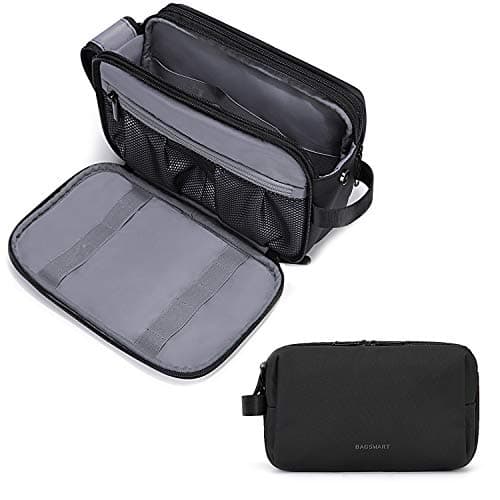 BAGSMART Toiletry Bag for Men, Travel Toiletry Organizer Dopp Kit Water-resistant Shaving Bag for Toiletries Accessories, Door Room Essentials, Black-medium - Image 1
