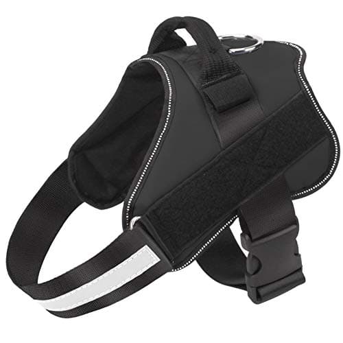 Bolux Dog Harness, No-Pull Reflective Dog Vest, Breathable Adjustable Pet Harness with Handle for Outdoor Walking - No More Pulling, Tugging or Choking (Black, M) - Image 1