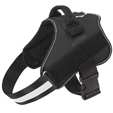 Bolux Dog Harness, No-Pull Reflective Dog Vest, Breathable Adjustable Pet Harness with Handle for Outdoor Walking - No More Pulling, Tugging or Choking (Black, M) - Image 1