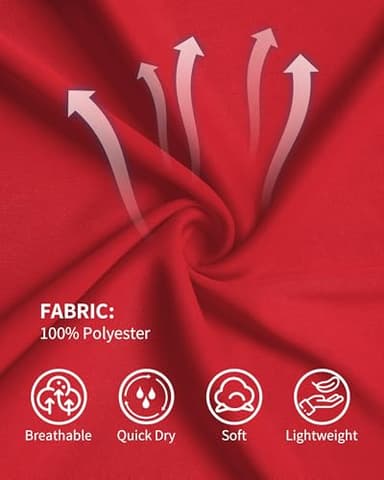 QBK 2T to Youth Neon Shirt Kids UPF 50+ Dry Fit Athletic Short Sleeve Rash Guard T Shirts for Boys Girls Sports Undershirt (Red S) - Image 4