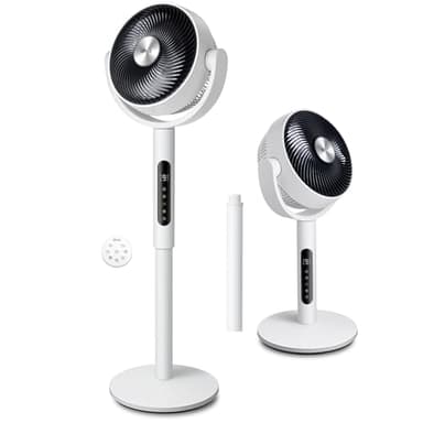 Levoit Standing Fan for Bedroom, CirculAir 120° Oscillating, Quiet 20dB, 9 Speeds, 4 Modes, DC Motor, 2 in 1 Pedestal & Tabletop, 82ft, Remote Control, Sensor, 9H Timer, 908CFM Ultra-High Airflow - Image 1