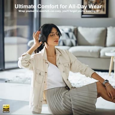 Wireless Headset with Mic for Work, Bluetooth Headset with Microphone (Noise Cancellation), Wireless Headphones with USB Dongle & Charging Dock for Call Center/Home/Computer/PC/Laptop/Teams/Zoom - Image 5