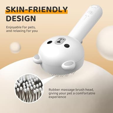 Cat Steam Brush, Self Cleaning Pet Spray Hair Removal Comb with Release Button, 3 In 1 Cat Brush for Indoor Cats for Shedding, Waterproof Pet Grooming Brushes for Long Short Haired Dogs Cats - Image 7
