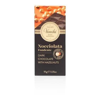 Venchi - Dark 60% Chocolate Hazelnut Bar with Whole Piedmont Hazelnuts, 3.52 oz - Gluten Free - Vegan (60% Dark) - Image 2