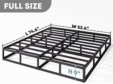 RLDVAY Box-Spring-Full, 9 inch Metal Full Size Box Spring Only, Heavy Duty Full Box Spring with Fabric Cover, Easy Assembly, Non Slip, Noise Free - Image 2