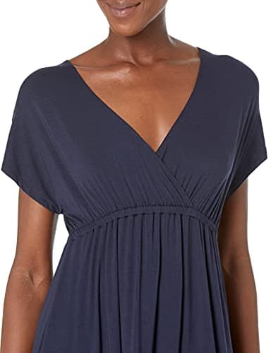 Amazon Essentials Women's Surplice Dress (Available in Plus Size), Navy, 5X - Image 3