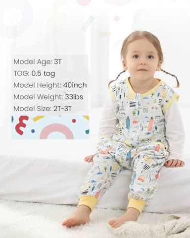 HOMEAL Baby Sleep Sack - 3t-5t Sleeveless Sleep Sack for Early Walkers - Image 3