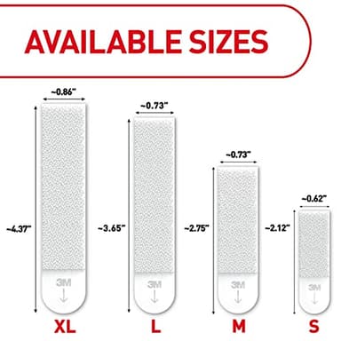 Command Picture Hanging Strips Variety Pack, Damage Free Hanging Picture Hangers, No Tools Wall Hanging Strips for Living Spaces, White, 16 Small Pairs and 32 Medium Pairs (96 Strips) - Image 6