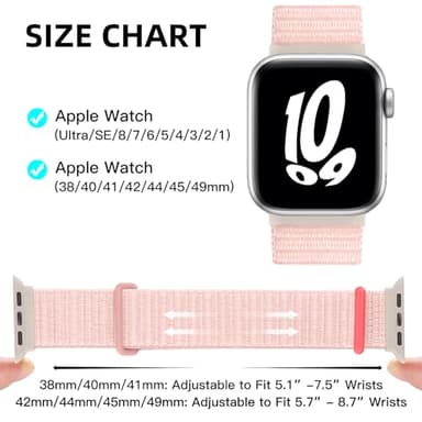 WJK Compatible with Apple Watch Band 45mm 46mm 42mm 49mm for Men Women, Nylon Solo StrapCompatible with Apple Watch Band Series 10 9 8 7 6 5 4 3 2 1, iWatch for Ultra 2 - Image 3