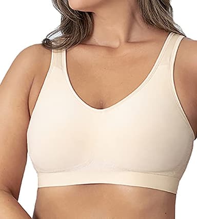SHAPERMINT Bras for Women - Bras for Women no Underwire, Bralettes for Women Plus Size, Wireless Push up Bra Nude - Image 1