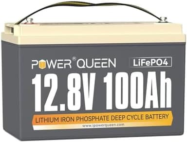 Power Queen LiFePO4 Battery 12V 100Ah Group 31 Lithium Battery, 100A BMS Rechargeable Deep Cycle Battery,100A BMS 1280Wh Higher Energy Density,15000 Cycles for RV, Van, Trailer, Marine,Solar - Image 3