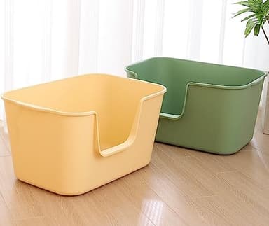 TownTime Extra Large Litter Box with High Sides 24.60" Lx16.92 Wx12.99 H,Anti-Splashing Kitty Litter Box,Tool-Free Assembly,Multi cat Litter Box,Jumbo Litter Box (Green) - Image 2