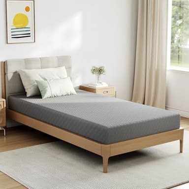 Novilla Twin Mattress for Kids, 5 Inch Twin Size Mattresses with Gel-Infused Memory Foam & Pressure-Relieving Foam for Cool Touch & Edge Support Mattress in a Box CertiPUR-US Certified - Image 2