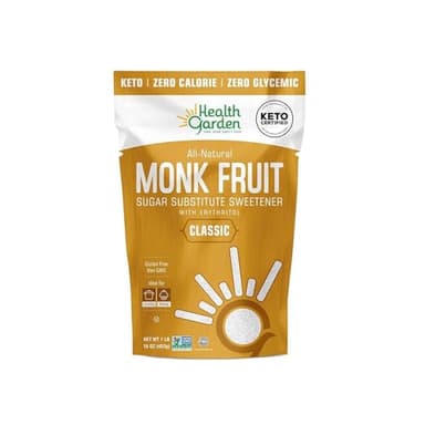 Health Garden Monk Fruit Sweetener, Classic - Non GMO - Gluten Free - Sugar Substitute - Kosher - Keto Friendly (1 Pound (2 Packs)) - Image 3