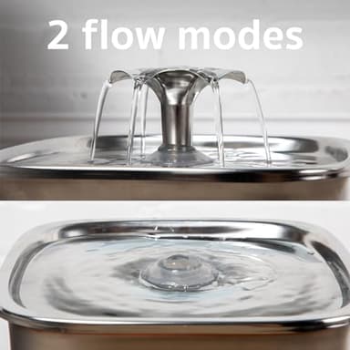Veken Innovation Award Winner Stainless Steel Cat Water Fountain, 95oz/2.8L Automatic Pet Fountain Dog Water Dispenser with Replacement Filters & Silicone Mat for Cats, Dogs (Space Black) - Image 7