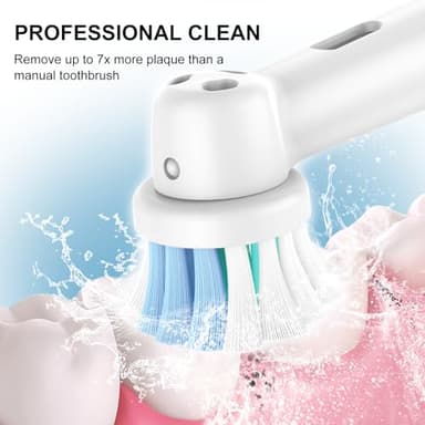 SetSail Toothbrush Heads for Oral B, 8 Pack Professional Electric Toothbrush Replacement Heads Medium Soft Dupont Bristles Replacement Toothbrush Heads Precision Clean Brush Heads Refills - Image 2