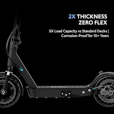 Electric Scooter for Adults, Foldable E-Scooter with Dual Suspension & Front/Rear Turn Signal Lights, 650W Motor, 36V 18AH Battery, Up to 25 Miles Range & 22 MPH, 10" Large Honeycomb Solid Tires - Image 4