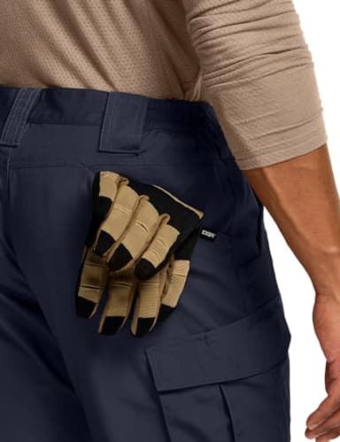 CQR Men's Tactical Pants, Water Resistant Ripstop Cargo Pants, Lightweight EDC Work Hiking Pants, Outdoor Apparel, Raider Mag Pocket Police Navy, 34W x 32L - Image 5