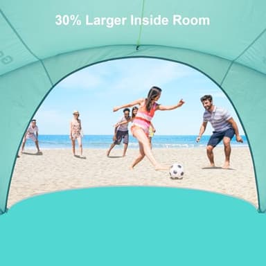 Gorich Beach Tent Sun Shelter with UPF50+ UV Protection for 3/4-5/6-7 Person, Lightweight & Portable Beach Shade Canopy with 2 Zippered Doors, Easy Setup Family Beach Umbrella - Image 2