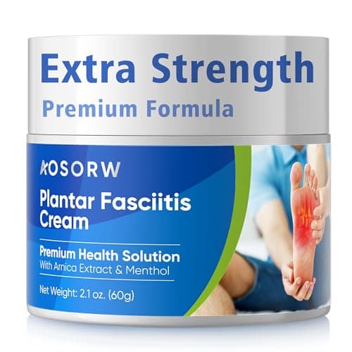 AOSORW Plantar Fasciitis Relief Cream - Natural Herbal Formula for Foot, Heel Spur, Ankle, Leg & Hand Discomfort - Premium Health Care Products - 60g / 2.1 Oz - Image 1