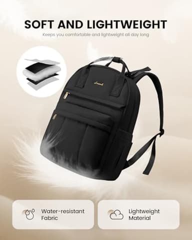 LOVEVOOK Puffer Diaper Bag Backpack, Lightweight 30L Baby Bag with Changing Pad, Large Diaper Backpack for Mom Dad with Stroller Buckles, Black - Image 3