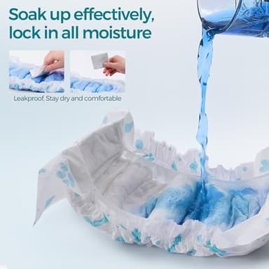 Bestle Male Dog Wrap, Disposable Dog Diapers, 40 Count, M (Waist 19.7”-23.6”), Wetness Indicator, Ultra Protection, Leak Proof, Super Absorbent, Soft - Image 4