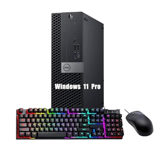 Dell Optiplex 7070 SFF Desktop PC, Core i5-9500, 16GB DDR4, 512GB SSD, USB WiFi, USB BT, Keyboard & Mouse, Windows 11 Pro (Renewed) - Image 1