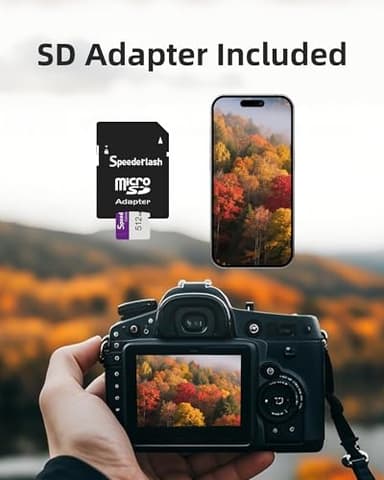 Micro SDXC Memory Card 64GB 2 Pack, Speederlash Camera Plus TF Card with Adapter, Up to 90MB/s Read Speed, 4K UHD&5K Video Support, U1 V30 A1 Rated, Waterproof, for Security Camera, Dashcam, Drones - Image 6