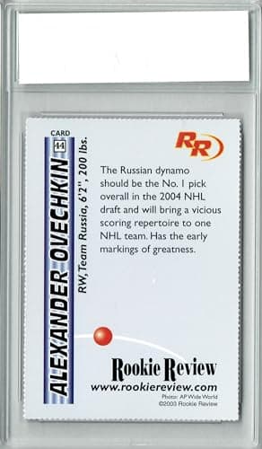Alexander Ovechkin 2003 Rookie Review #44 Rookie Card PGI 10 - Image 2