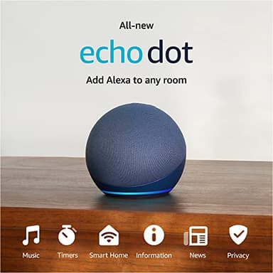 Amazon Echo Dot (newest model), Vibrant sounding Alexa speaker, Great for bedrooms, dining rooms and offices, Deep Sea Blue - Image 8