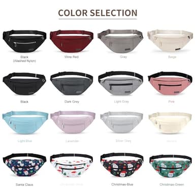 MAXTOP Large Crossbody Fanny Pack with 4-Zipper Pockets,Gifts for Enjoy Sports Festival Workout Traveling Running Casual Hands-Free Wallets Waist Pack Phone Bag Carrying All Phones - Image 6