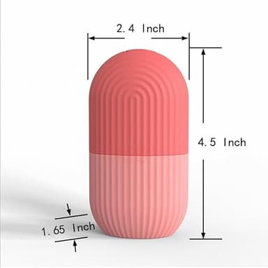 XHJRI Ice Cube Roller Massager for Face, Eyes and Neck Naturally Conditioning and Skin Care,De-Puff Eye Bags,Reduce Migraine Pain,Reusable Massage Silicone Ice Mold (Pink) - Image 5