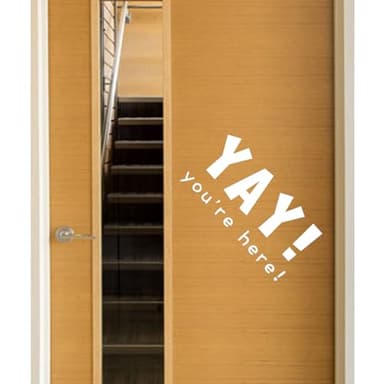 ZLKAPT Yay You're Here! Back to School Classroom Door Decal | 8x15" Elementary Teacher Decor | First Day of Class Welcome Sign | Educational Wall Art for School Doors (White) - Image 6