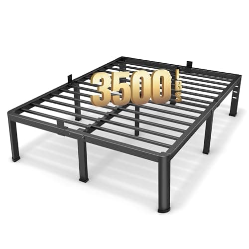 Superay 20 Inch King Size Metal Platform Bed Frame with Round Corners, Storage Space Under High Bed Frame-Heavy Duty Steel Slats Support, Noise Free - Easy Assembly - No Box Spring Needed - Image 1