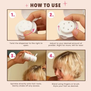 Handmade Heroes Non Aerosol Dry Shampoo Powder 1.8oz 100% Natural & Vegan Volumizing Powder For Dark Hair & Brunette Hair - Image 5