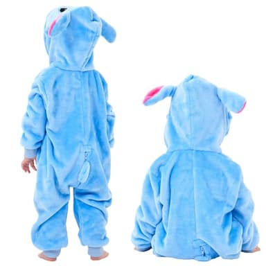 SCOPUCI Unisex Baby Animal Onesie Pajamas,Infant Flannel Halloween Cosplay Costume, Toddler Christmas Homewear/Sleepwear - Image 6