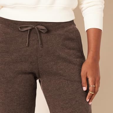 Amazon Essentials Women's Fleece Jogger Sweatpant (Available in Plus Size), Brown Heather, Large - Image 3