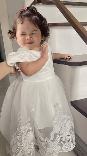 3M-3T Toddler Baby Girls Dresses Pageant Wedding Flower Girls Dress Formal Gowns Embroidered Lace Dress + Headwear - Image 3
