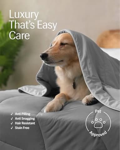 REST® Evercool® Cooling Comforter, King/Cali King, Blanket for Hot Sleepers, All Season Bedding for Night Sweats, Breathable Lightweight Duvet, 106x90 Inches, Cool Gray - Image 5