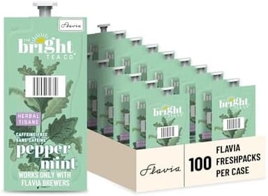 Flavia Bright Tea Co. Peppermint Herbal Tea Freshpacks works only with Flavia Brewers (Case of 100 - Image 3