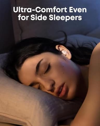 soundcore Sleep A30 by Anker Sleep Earbuds, Smart Active Noise Cancelling Sleep Headphones, Adaptive Snore-Masking System, Ultra-Comfort for Side Sleepers, 45H Playtime - Image 6