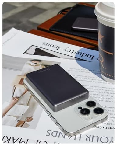 ULiXWH 10,000mAh MagSafe Power Bank Ultra Slim, Magnetic Wireless Charger with USB-C Cable, Fast Charging Portable Battery for iPhone 17/16/15/14/13/12 Series, All-Metal Design - Image 9