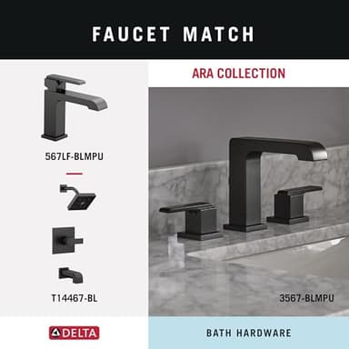 Delta 77524-BL Ara 24-in Wall Mount Towel Bar Bath Hardware Accessory in Matte Black - Image 6